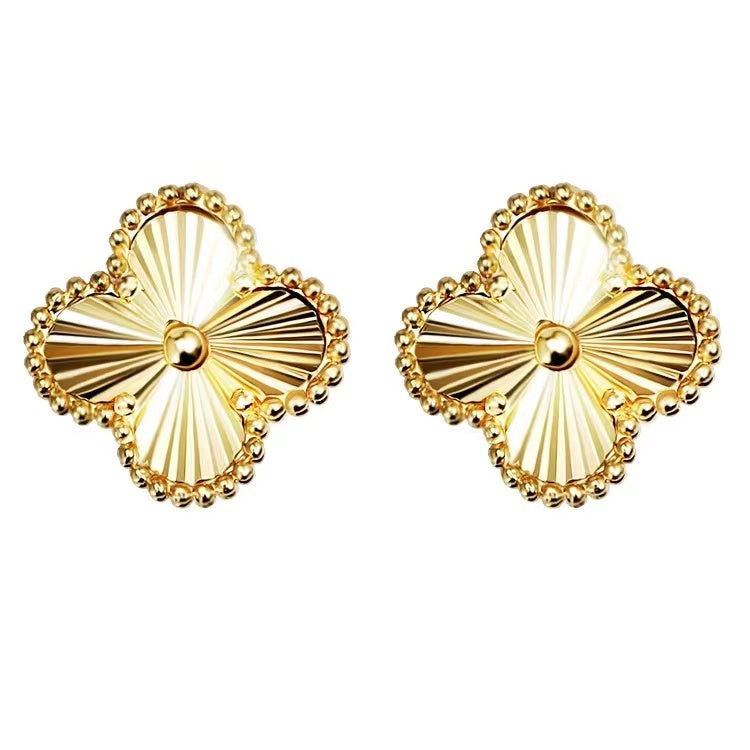 Boucles d'oreilles trèfle à quatre feuilles