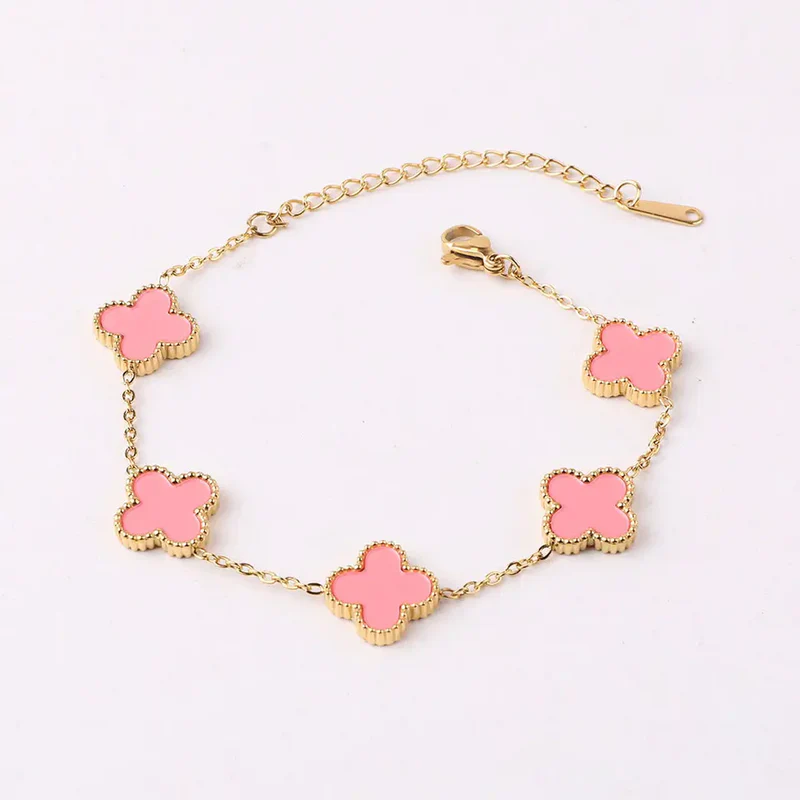 Bracelet Rossana Trèfle Rose