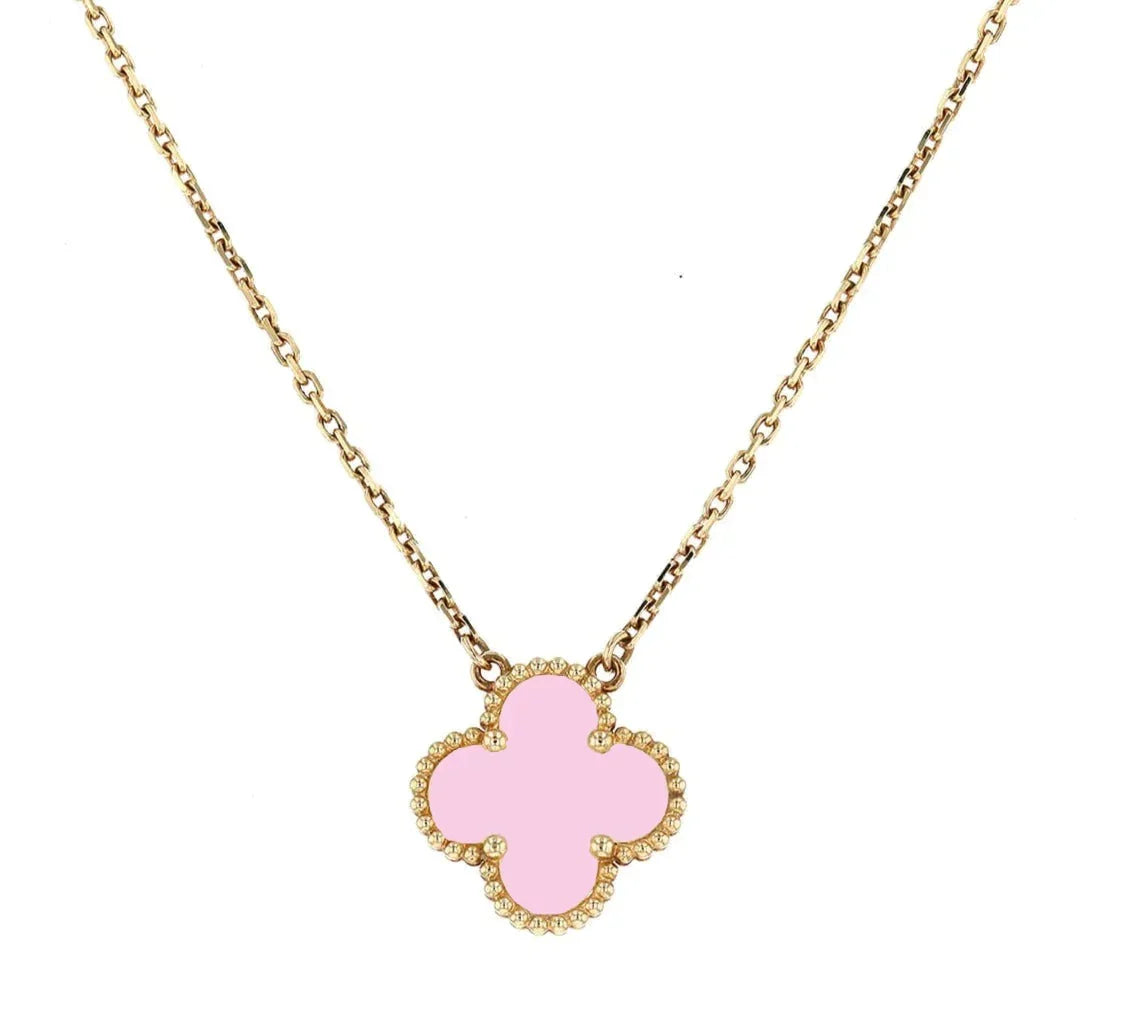 Collier Trèfle Rose Rossana